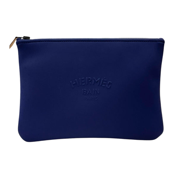 エルメス HERMES ネオバン MM ネイビー ポリアミド ユニセックス ポーチ