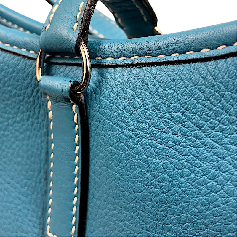 エルメス HERMES トリム31 □A刻 ブルージーン シルバー金具 フィヨルド レディース ショルダーバッグ