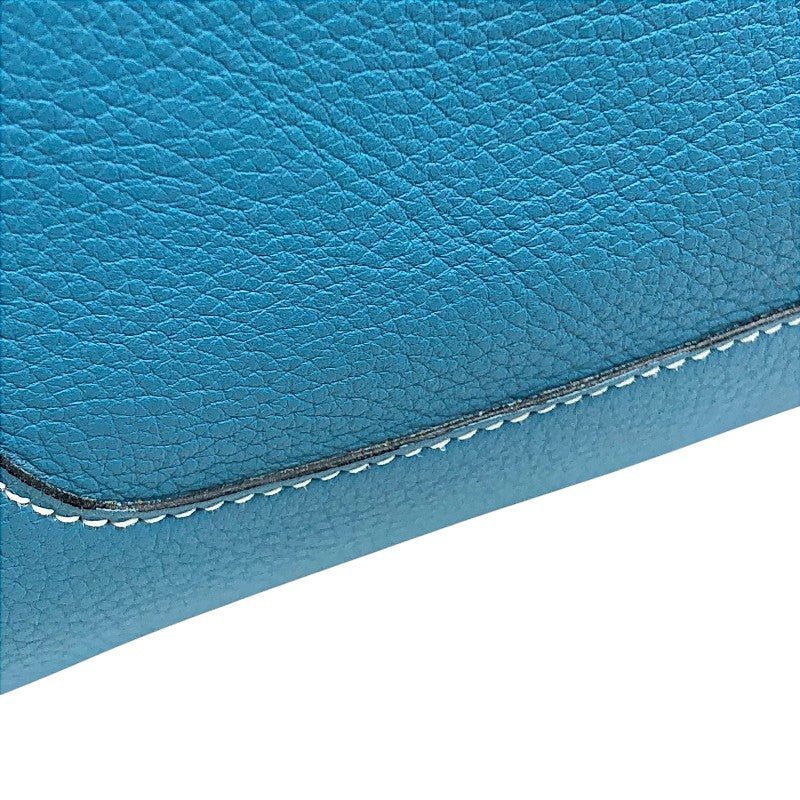 エルメス HERMES トリム31 □A刻 ブルージーン シルバー金具 フィヨルド レディース ショルダーバッグ