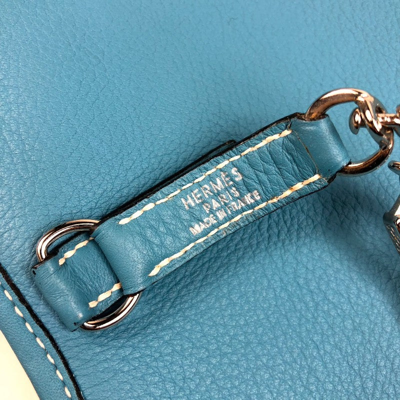 エルメス HERMES トリム31 □A刻 ブルージーン シルバー金具 フィヨルド レディース ショルダーバッグ
