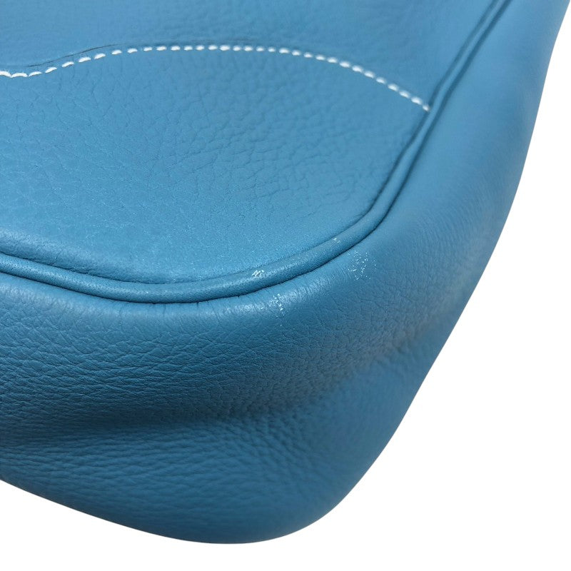 エルメス HERMES トリム31 □A刻 ブルージーン シルバー金具 フィヨルド レディース ショルダーバッグ