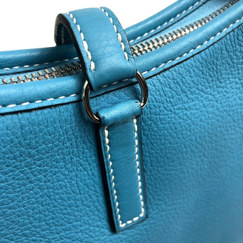エルメス HERMES トリム31 □A刻 ブルージーン シルバー金具 フィヨルド レディース ショルダーバッグ