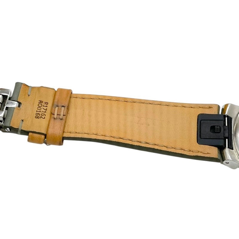ルイ・ヴィトン LOUIS VUITTON タンブール QA045 グレー SS/革ベルト 自動巻き メンズ 腕時計