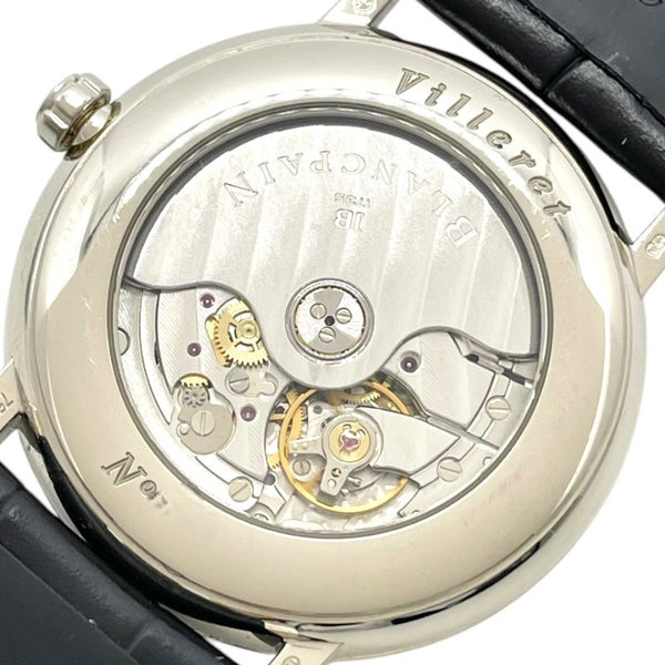 ブランパン BLANCPAIN ヴィルレ ダブルタイムゾーン 6260-1542-55B シルバー K18WG/革ベルト（社外品） 自動巻き メンズ 腕時計