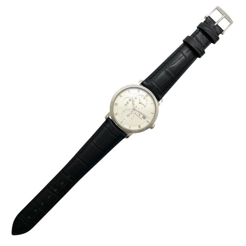 ブランパン BLANCPAIN ヴィルレ ダブルタイムゾーン 6260-1542-55B シルバー K18WG/革ベルト（社外品） 自動巻き メンズ 腕時計