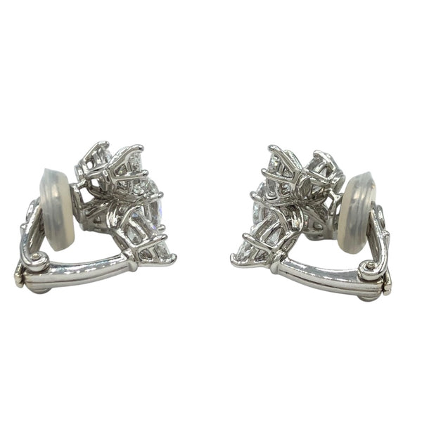 ハリーウィンストン HARRY WINSTON ウィンストン・クラスター・イヤリング（ミディアム） Pt950  ジュエリー【中古】