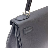 エルメス HERMES ケリー28 内縫い W刻印 ブラック シルバー金具 トゴ レディース 2wayハンドバッグ