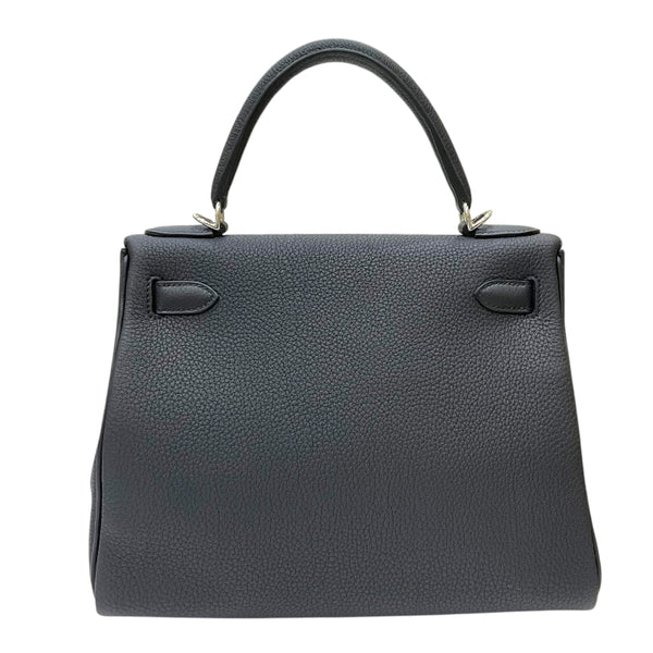 エルメス HERMES ケリー28 内縫い W刻印 ブラック シルバー金具 トゴ レディース 2wayハンドバッグ