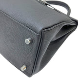 エルメス HERMES ケリー28 内縫い W刻印 ブラック シルバー金具 トゴ レディース 2wayハンドバッグ