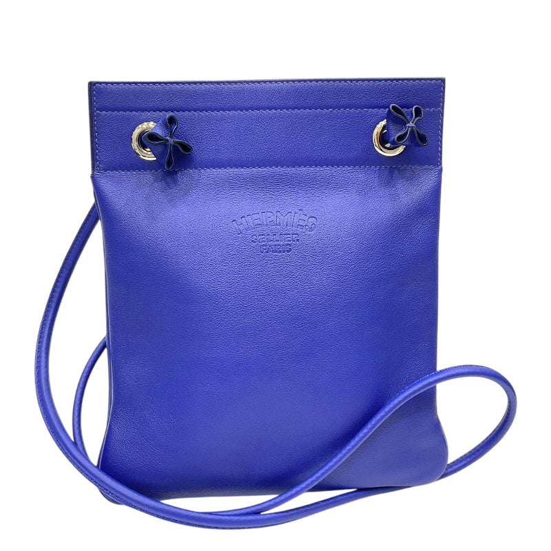 エルメス HERMES アリーヌPM D刻印 ブルーエレクトリック ヴォースイフト ユニセックス ショルダーバッグ