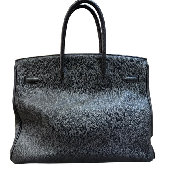 エルメス HERMES バーキン35 □H刻印 ブラック　ゴールド金具 トゴ レディース ハンドバッグ