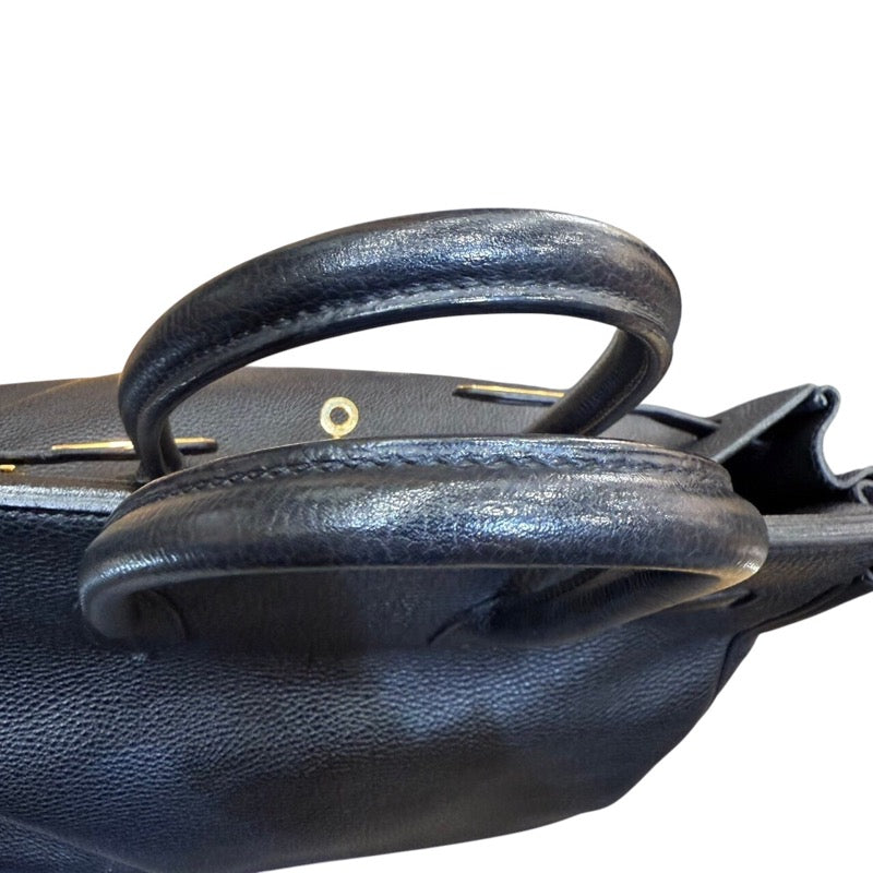 エルメス HERMES バーキン35 □H刻印 ブラック　ゴールド金具 トゴ レディース ハンドバッグ