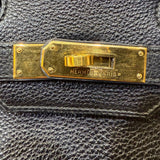 エルメス HERMES バーキン35 □H刻印 ブラック　ゴールド金具 トゴ レディース ハンドバッグ