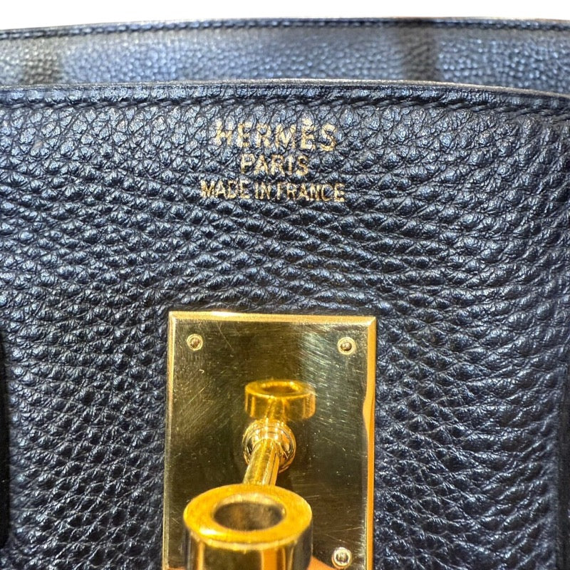 エルメス HERMES バーキン35 □H刻印 ブラック　ゴールド金具 トゴ レディース ハンドバッグ