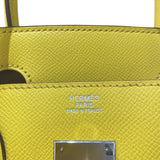 エルメス HERMES バーキン30 U刻 ジョーヌナプル　シルバー金具 エプソン レディース ハンドバッグ