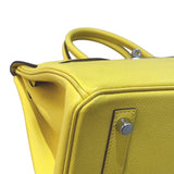 エルメス HERMES バーキン30 U刻 ジョーヌナプル　シルバー金具 エプソン レディース ハンドバッグ