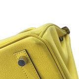 エルメス HERMES バーキン30 U刻 ジョーヌナプル　シルバー金具 エプソン レディース ハンドバッグ