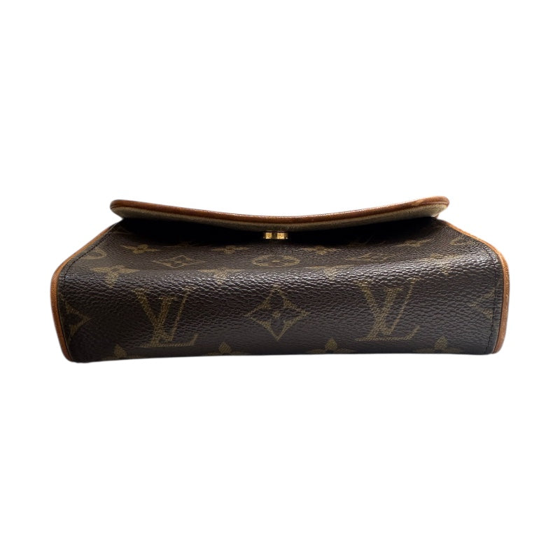 ルイ・ヴィトン LOUIS VUITTON ポシェットフロランティーヌ M51855 ブラウン PVC/レザー ユニセックス ウエストバッグ