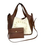 ステラ・マッカートニー STELLA McCARTNEY ﾛｺﾞﾄｰﾄ 513860 ブラウン/ベージュ エコレザー・ウール レディース トートバッグ