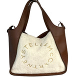 ステラ・マッカートニー STELLA McCARTNEY ﾛｺﾞﾄｰﾄ 513860 ブラウン/ベージュ エコレザー・ウール レディース トートバッグ