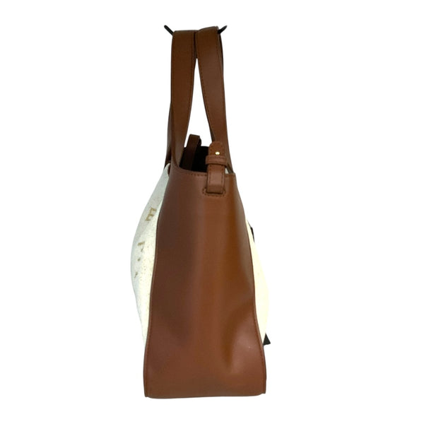ステラ・マッカートニー STELLA McCARTNEY ﾛｺﾞﾄｰﾄ 513860 ブラウン/ベージュ エコレザー・ウール レディース トートバッグ