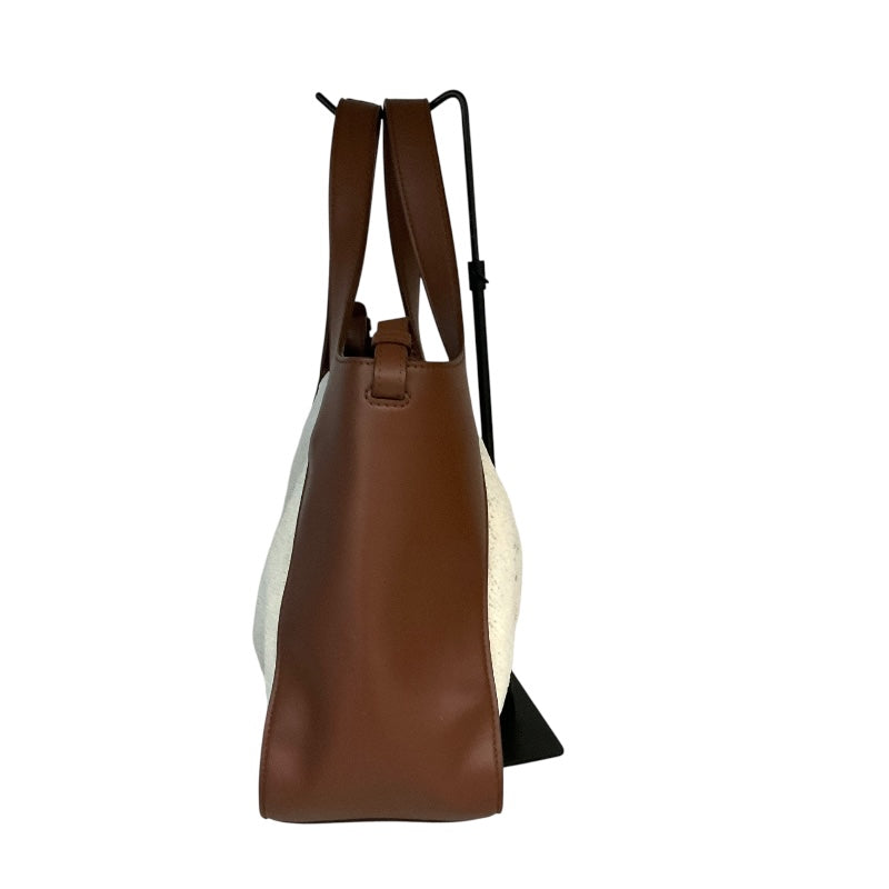 ステラ・マッカートニー STELLA McCARTNEY ﾛｺﾞﾄｰﾄ 513860 ブラウン/ベージュ エコレザー・ウール レディース トートバッグ