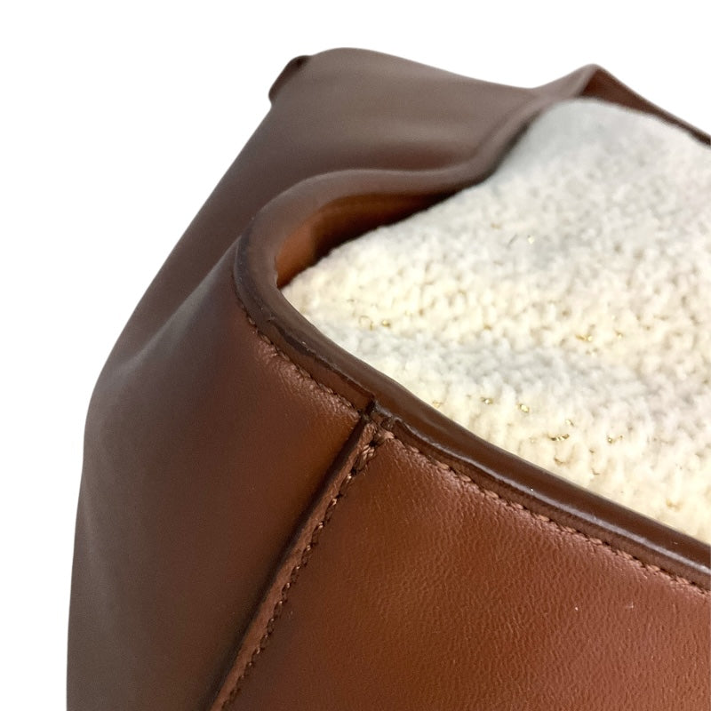 ステラ・マッカートニー STELLA McCARTNEY ﾛｺﾞﾄｰﾄ 513860 ブラウン/ベージュ エコレザー・ウール レディース トートバッグ