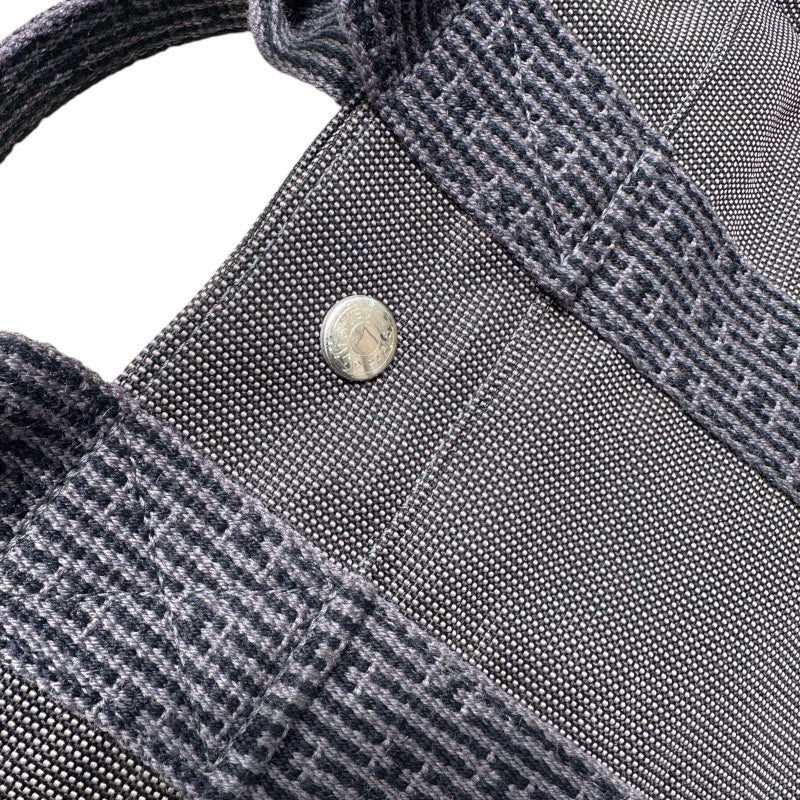 エルメス HERMES エールライントートPM グレー キャンバス レディース トートバッグ