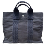 エルメス HERMES エールライントートPM グレー キャンバス レディース トートバッグ