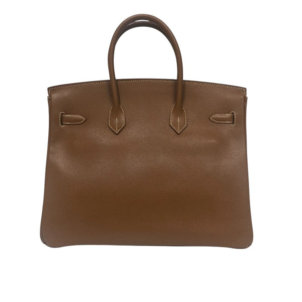 エルメス HERMES バーキン35 ▢D刻印 ゴールド ゴールド金具 クシュベル レディース ハンドバッグ