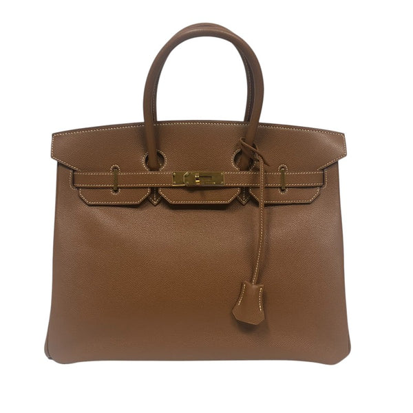 エルメス HERMES バーキン35 ▢D刻印 ゴールド ゴールド金具 クシュベル レディース ハンドバッグ