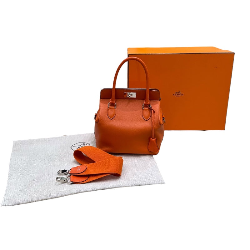エルメス HERMES ツールボックス20 オレンジ エバーカラー レディース ハンドバッグ