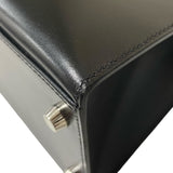 エルメス HERMES ケリー32 外縫い □C刻 ブラック シルバー金具 ボックスカーフ レディース ハンドバッグ