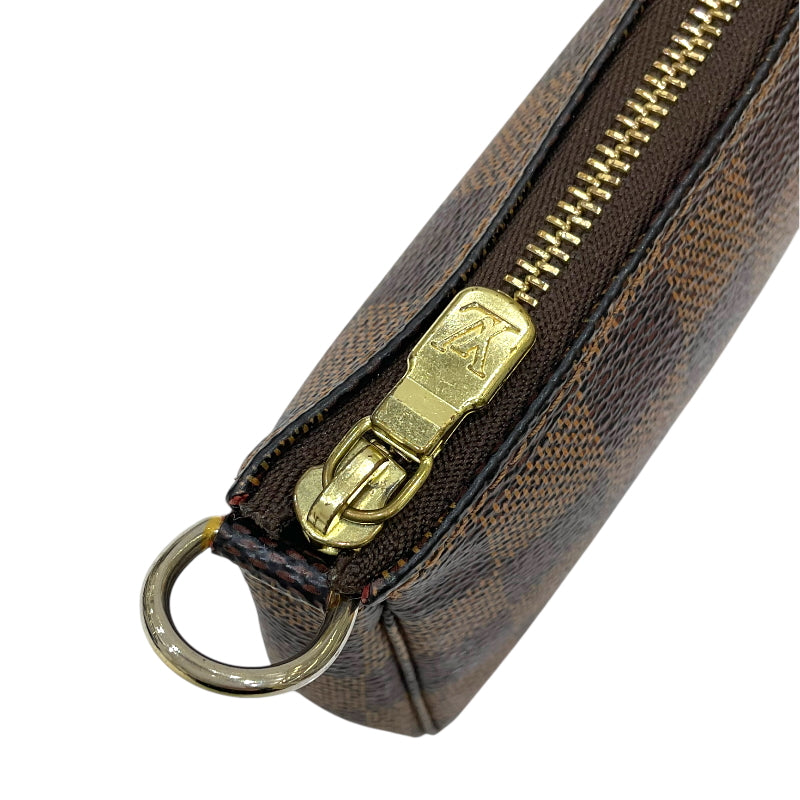 ルイ・ヴィトン LOUIS VUITTON ミニ ポシェット・アクセソワール N58009 エベヌ ダミエ・キャンバス/レザー レディース ポーチ