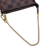 ルイ・ヴィトン LOUIS VUITTON ミニ ポシェット・アクセソワール N58009 エベヌ ダミエ・キャンバス/レザー レディース ポーチ