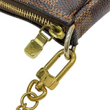 ルイ・ヴィトン LOUIS VUITTON ミニ ポシェット・アクセソワール N58009 エベヌ ダミエ・キャンバス/レザー レディース ポーチ