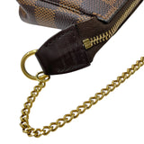 ルイ・ヴィトン LOUIS VUITTON ミニ ポシェット・アクセソワール N58009 エベヌ ダミエ・キャンバス/レザー レディース ポーチ