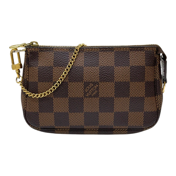 ルイ・ヴィトン LOUIS VUITTON ミニ ポシェット・アクセソワール N58009 エベヌ ダミエ・キャンバス/レザー レディース ポーチ