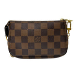 ルイ・ヴィトン LOUIS VUITTON ミニ ポシェット・アクセソワール N58009 エベヌ ダミエ・キャンバス/レザー レディース ポーチ