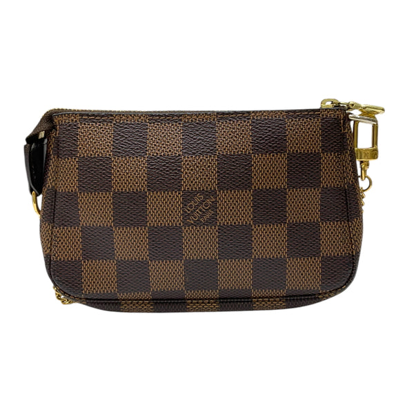 ルイ・ヴィトン LOUIS VUITTON ミニ ポシェット・アクセソワール N58009 エベヌ ダミエ・キャンバス/レザー レディース ポーチ
