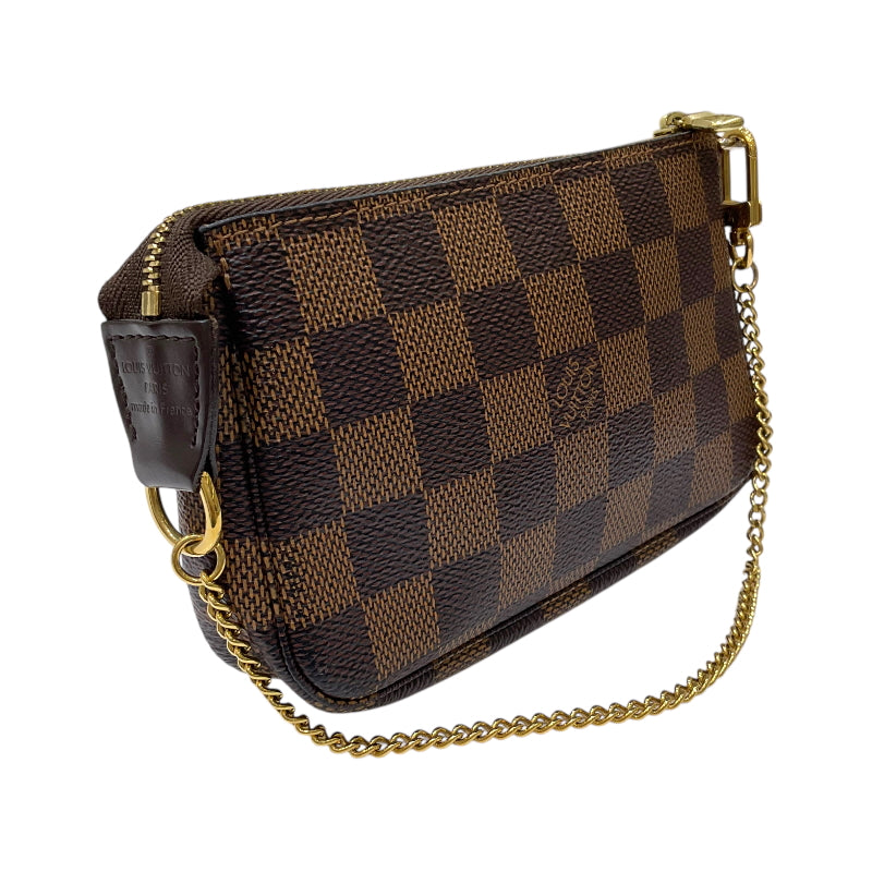 ルイ・ヴィトン LOUIS VUITTON ミニ ポシェット・アクセソワール N58009 エベヌ ダミエ・キャンバス/レザー レディース ポーチ