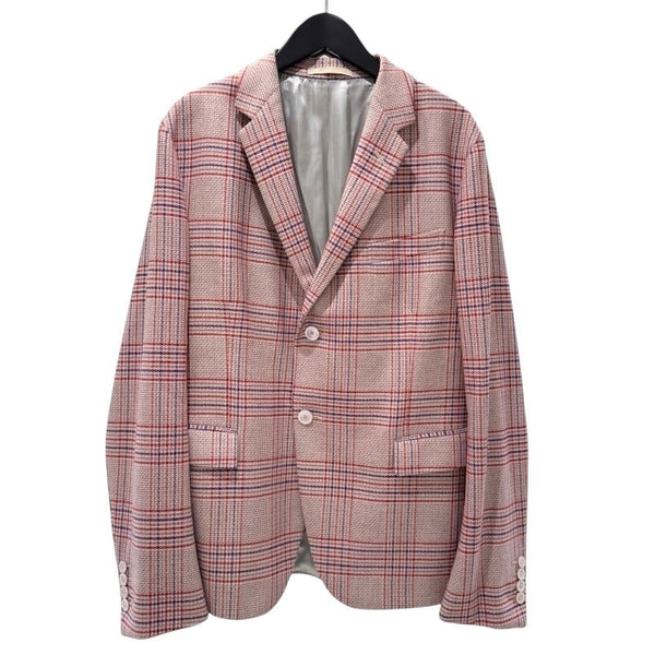 グッチ GUCCI チェックテーラードジャケット 407067 ベージュ ウール/カシミヤ メンズ テーラードジャケット