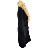 ルイ・ヴィトン LOUIS VUITTON ファーガウンコート FJMA83QWE ブラック ウール レディース その他アウター