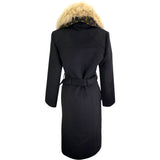 ルイ・ヴィトン LOUIS VUITTON ファーガウンコート FJMA83QWE ブラック ウール レディース その他アウター