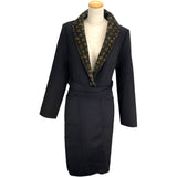 ルイ・ヴィトン LOUIS VUITTON ファーガウンコート FJMA83QWE ブラック ウール レディース その他アウター