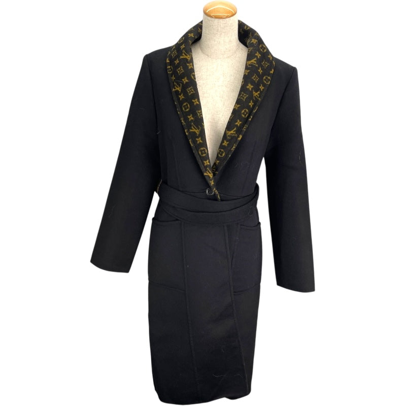 ルイ・ヴィトン LOUIS VUITTON ファーガウンコート FJMA83QWE ブラック ウール レディース その他アウター