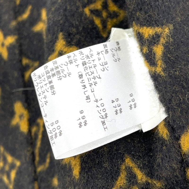 ルイ・ヴィトン LOUIS VUITTON ファーガウンコート FJMA83QWE ブラック ウール レディース その他アウター