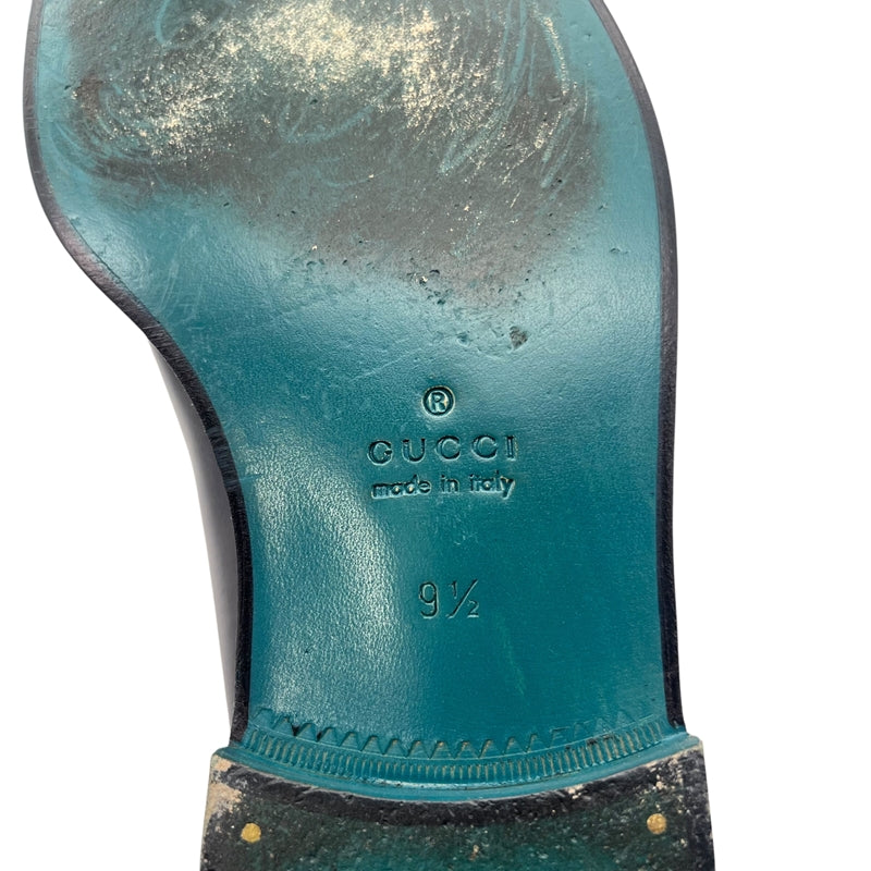 グッチ GUCCI ホースビットレザーローファー UK9.5 245972 グレー レザー メンズ ローファー