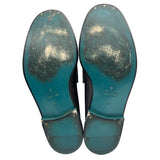 グッチ GUCCI ホースビットレザーローファー UK9.5 245972 グレー レザー メンズ ローファー