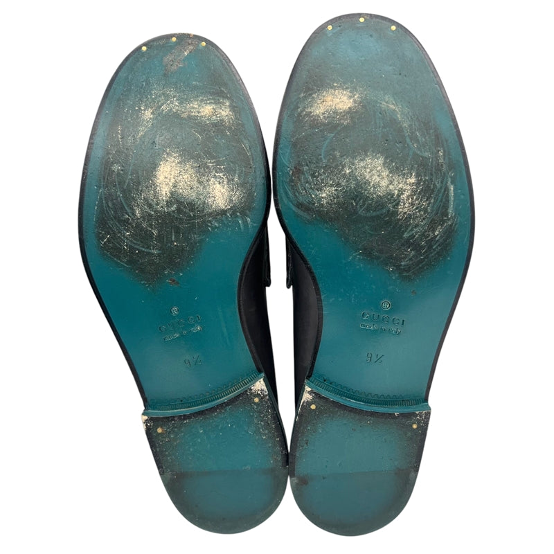 グッチ GUCCI ホースビットレザーローファー UK9.5 245972 グレー レザー メンズ ローファー